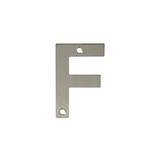 Letra f de acero inoxidable 18/8 de 4 in