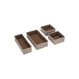 Set de cajones organizadores beige 4 piezas