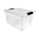 Caja organizadora plastica 30.28lt transparente