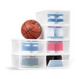 Caja organizadora plastica para zapatos anchos 6 pzas