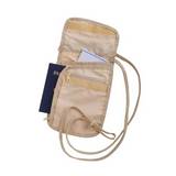 Bolsa de cuello para viaje 25.1x20.3cm beige
