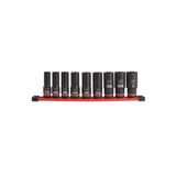 Juego de cubos de impacto 1/2 pulg (12.7 mm) largo 9 piezas