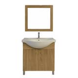 Mueble con lavamanos y espejo para baño