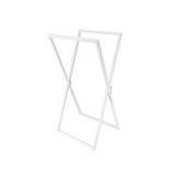 Toallero de pedestal metalico plegable blanco