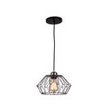 Lampara colgante 1 luz e27 120v e27 50w 30x5cm negra