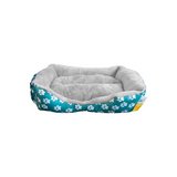 Cama para perro rectangular teal mediana 61x51x20 cm