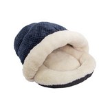 Cama tipo cono para mascota azul navy 58x43 cm