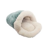 Cama tipo cono para mascota teal 58x43 cm