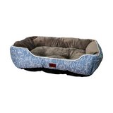 Cama para perro premium gris grande 76x61x23 cm
