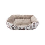 Cama para perro premium blanca pequeña 51x41x18 cm