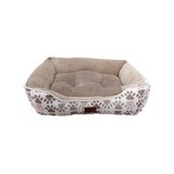 Cama para perro premium blanca mediana 61x51x20 cm