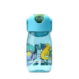 Botella plástica para niño 400ml verde dinosaurio