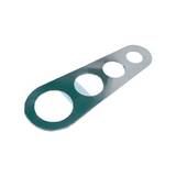 Medidor de espaguetti de acero inox plateado ld-10011