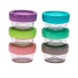 Deposito de vidrio 118.3ml colores varios 6 pzas