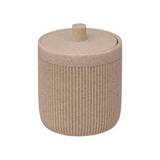 Dispensador para algodón de ceramica 12cm beige