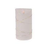 Candela decorativa led de plastico 12.5 cm blanco