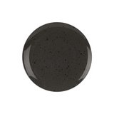 Plato de ceramica redondo 19 cm negro  dessert dia