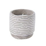 Candela citronela con base de cemento 7.4 cm gris