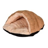 Cama para mascota 46.5x42x21 cm beige estilo cueva