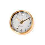 Reloj de mesa de aluminio con despertador 9 cm dorado