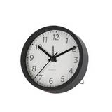 Reloj de mesa de aluminio con despertador 9 cm negro