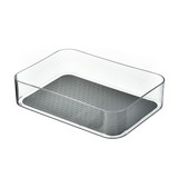 CAJA ORGANIZADORA DE PLASTICO 22.5x15x5.5 cm CON ANTIDESLIZANTES