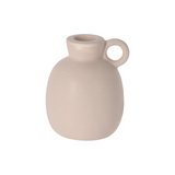 Candelabro de ceramica 10x8 cm blanco estilo jarron