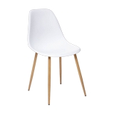 Silla plastica moderna 86x52x46cm blanco toho