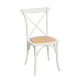 Silla de madera moderna 88x48x54cm blanco isak