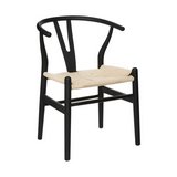 Silla de madera moderna 76x54x52cm negro priam