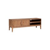 Mueble para tv de madera 55x160x45cm café sabor 2d