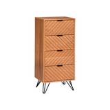 Mueble organizador de madera 106x48x34cm café 4 esp naomi