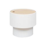 Mesa de centro de madera redondo 38.5x38cm blanco enola