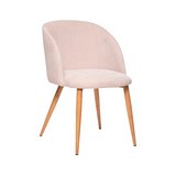 Silla de madera moderna 80x54x60cm lino l.celeste