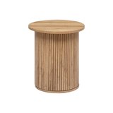 Mesa de centro de madera redondo 50x45cm beige colva