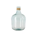 Botella de vidrio decorativa 42.3x27.5cm rafia