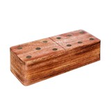 Adorno de madera juego de domina 16x6.5cm marron