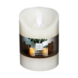 Candela decorativa led de plastico 10cm blanco