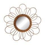 Espejo decorativo de madera 38cm estilo flor cayetana