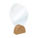 Espejo con base de madera para tocador 36 x 26.5 cm