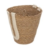 Cesta decorativa de yute 35x18.5cm beige/blanco olme