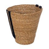 Cesta decorativa de yute 35x18.5cm beige/negro olme