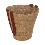 Cesta decorativa de yute 35x18.5cm beige/cafe olme