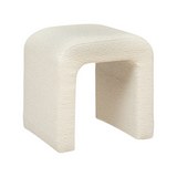 Banco moderno de madera/poliester 43x41cm blanco sevi