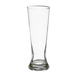 Vaso cervecero de vidrio 370ml transparente droit 4 pzas