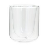 Vaso de vidrio de doble pared 80ml clea 6 pzas