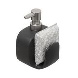 Dispensador negro de jabón 15.5 x 11.5 cm