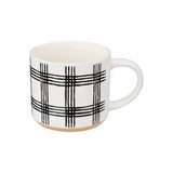 Taza de ceramica 460ml blanco geometrique surtido