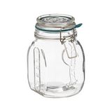 Depósito de vidrio hermético transparente de 750 ml