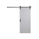 Puerta pvc 91x213cm blanca con riel 2m